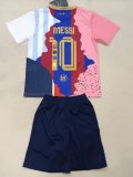25/26 Barcelona Messi#10 Commemorative Edition Kids Kits 1:1 Quality Soccer Jersey