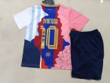 25/26 Barcelona Messi#10 Commemorative Edition Kids Kits 1:1 Quality Soccer Jersey