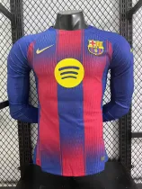 25/26 Barcelona  Home Long Sleeved  PLayer  1:1 Quality Soccer Jersey