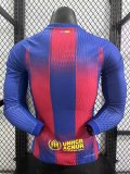 25/26 Barcelona  Home Long Sleeved  PLayer  1:1 Quality Soccer Jersey