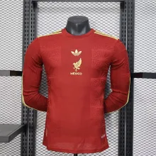 25/26  Mexico Red Long Sleeve Player 1:1 Quality Soccer Jersey