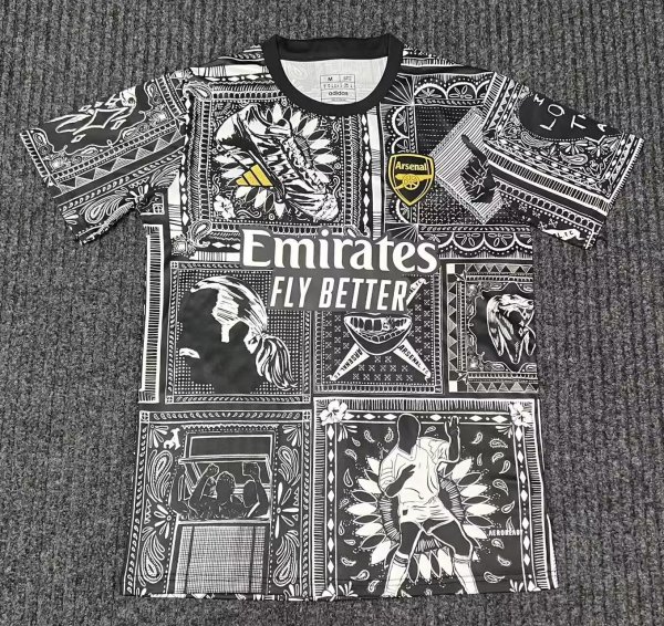 24/25 Arsenal Black Fans  1:1 Quality Soccer Jersey