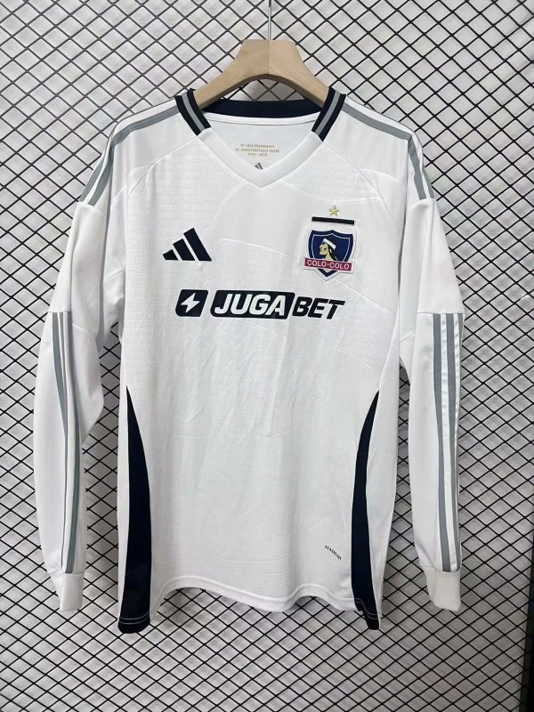 25/26 Colo Colo Home Fans Long Sleeve 1:1 Quality Soccer Jersey