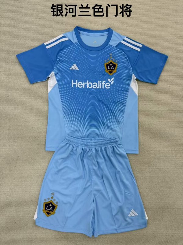 25/26 Los Angeles Goalkeeper Blue Kids Kits 1:1 Quality Soccer Jersey