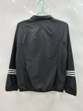 25/26  Real Madrid Embroidery Black Windbreaker