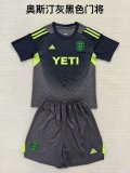25/26 Austin FC Goalkeeper Dark Gray Kids 1:1 Quality Soccer Jersey