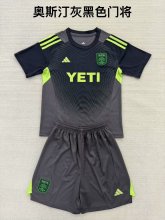 25/26 Austin FC Goalkeeper Dark Gray Kids 1:1 Quality Soccer Jersey