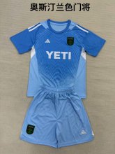 25/26 Austin FC Goalkeeper Blue Kids 1:1 Quality Soccer Jersey