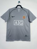 2007/2008  Manchester United Goalkeeper Grey Fans 1:1 Quality Retro Soccer Jersey