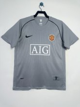 2007/2008  Manchester United Goalkeeper Grey Fans 1:1 Quality Retro Soccer Jersey