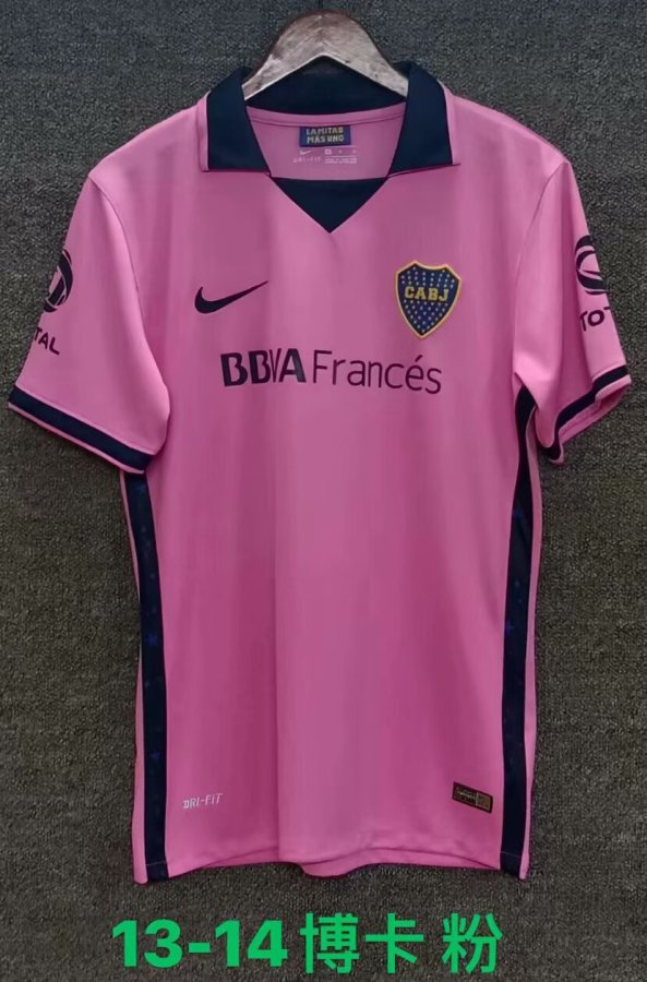 2013/2014 Boca Away Pink Fans 1:1 Quality Retro Soccer Jersey