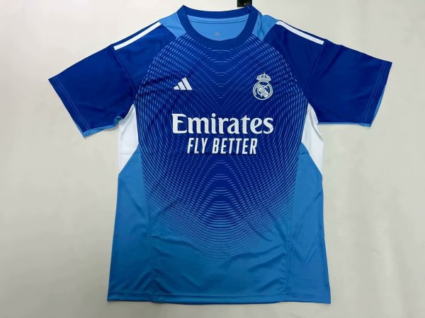 25/26 Real Madrid Goalkeeper Blue Fans 1:1 Quality Soccer Jersey