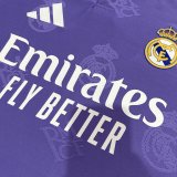 25/26  Real Madrid Dark Purple Flower Player 1:1 Quality Soccer Jersey