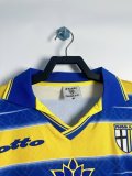 1998/1999 Parma Home Long sleeves Yellow  Retro 1:1 Quality Soccer Jersey