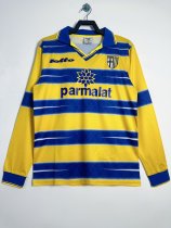 1998/1999 Parma Home Long sleeves Yellow  Retro 1:1 Quality Soccer Jersey