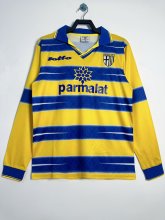 1998/1999 Parma Home Long sleeves Yellow  Retro 1:1 Quality Soccer Jersey