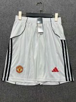 25/26 Manchester United  Home White 1:1 Quality Shorts