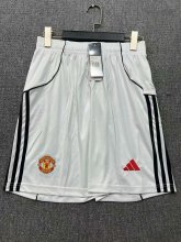 25/26 Manchester United  Home White 1:1 Quality Shorts