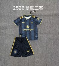 25/26  Manchester United Third Kids Kits 1:1 Quality Soccer Jersey
