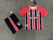 25/26 Sao Paulo Away  Kids 1:1 Quality Soccer Jersey