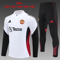 25/26  Manchester United Kids White 1:1 Quality Training Jersey
