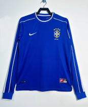 1998 Brazil Away Long Sleeve Fans Retro 1:1 Quality Soccer Jersey