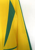 2002 Brazil Home Long Sleeve Fans Retro  1:1 Quality  Soccer Jersey