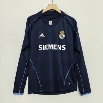 2005/2006 Real Madrid Away Long Sleeve Retro 1:1 Quality  Soccer Jersey