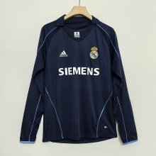 2005/2006 Real Madrid Away Long Sleeve Retro 1:1 Quality  Soccer Jersey