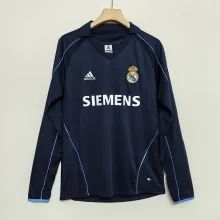 2005/2006 Real Madrid Away Long Sleeve Retro 1:1 Quality  Soccer Jersey