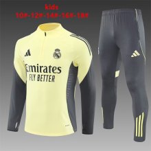 25/26 Real Madrid  Yellow Kids  1:1 Quality Training Jersey