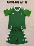 25/26 Argentina Goalkeeper Green 1:1 Kids Soccer Jersey
