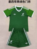 25/26 Mexico Goalkeeper Green Kids 1:1 Quality Soccer Jersey