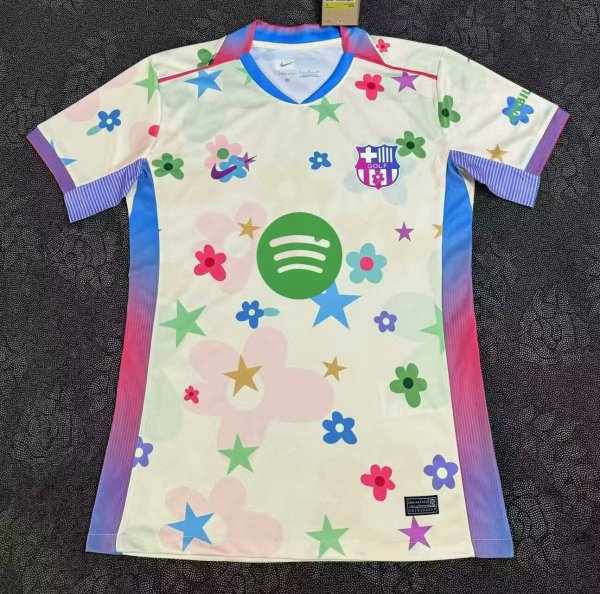 25/26 Barcelona Pattern Golf Special Edition Fans 1:1 Quality Soccer Jersey