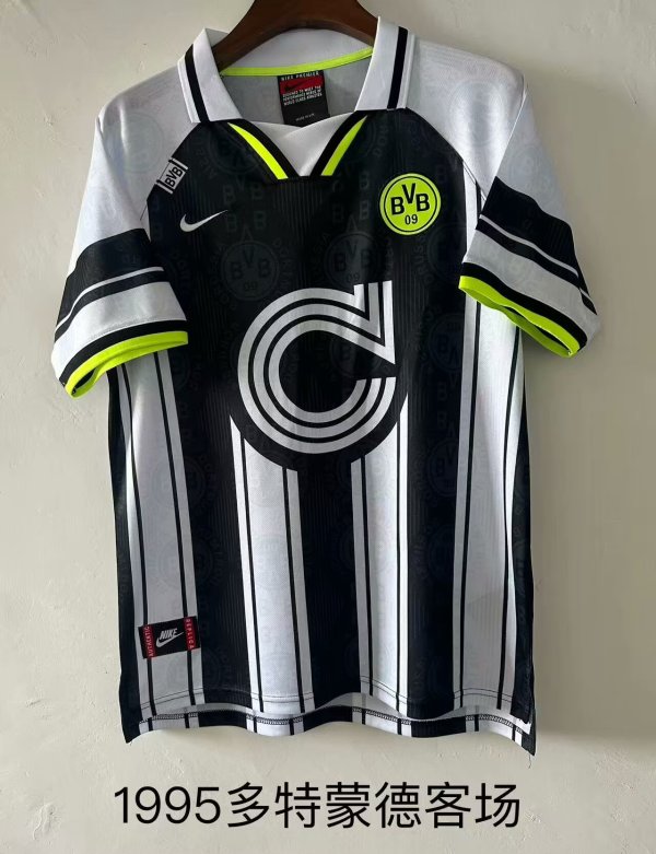 1995 Dortmund Away 1:1 Quality Retro Soccer Jersey