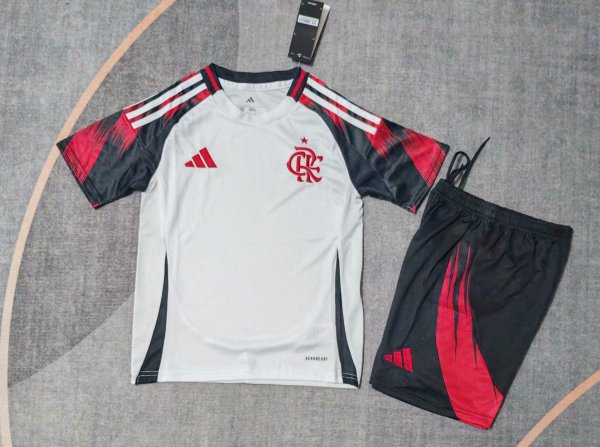 25/26  Flamengo Away Kids 1:1 Soccer Jersey
