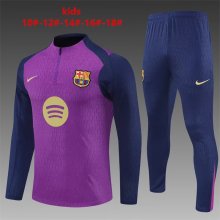 25/26  Barcelona Kids Purple Player Version 1:1 Quality Training Jersey
