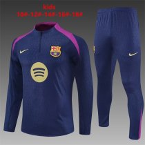 25/26  Barcelona Kids Royal Blue Player Version 1:1 Quality Training Jersey