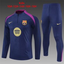 25/26  Barcelona Kids Royal Blue Player Version 1:1 Quality Training Jersey