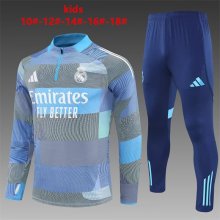 25/26 Real Madrid Light Blue Kids  1:1 Quality Training Jersey