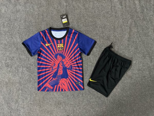 25/26 Barcelona  Special Edition Kids Kits 1:1 Quality Soccer Jersey