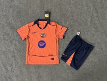 25/26 Barcelona  Away  Kids Kits 1:1 Quality Soccer Jersey