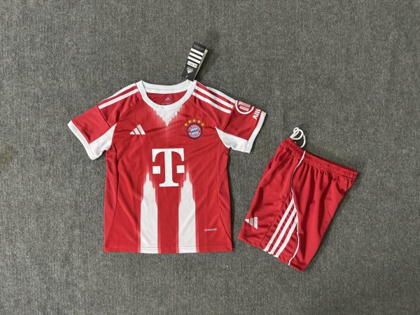 25/26 Bayern Munich Home Kids 1:1 Soccer Jersey
