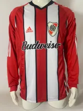 2003/2004 River Plate  Away double-layer  Long Sleeve 1:1 Retro Quality Soccer Jersey