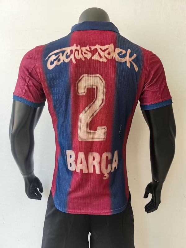 25/26 Barcelona TRAVIS SCOTT Cactus Jack  PLayer 1:1 Quality Soccer Jersey