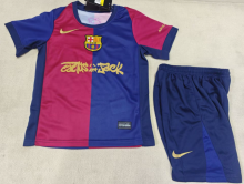 24/25 Barcelona Home  Kids Kits 1:1 Soccer Jersey（联名版）