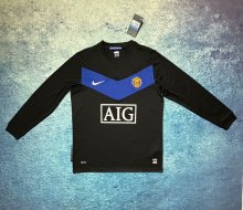 2009/2010 Manchester United Away Long Sleeve 1:1 Retro Quality Soccer Jersey