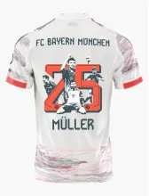 #25 Müller  25/26 Bayern Munich Away Fans 1:1 Soccer Jersey