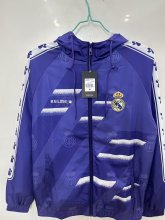 25/26 Real Madrid Retro Blue Windbreaker