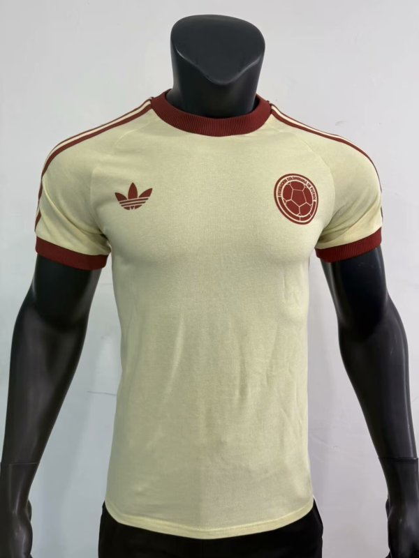 2005 Colombia t-shirt  yellow Fans 1:1 Quality Soccer Jersey